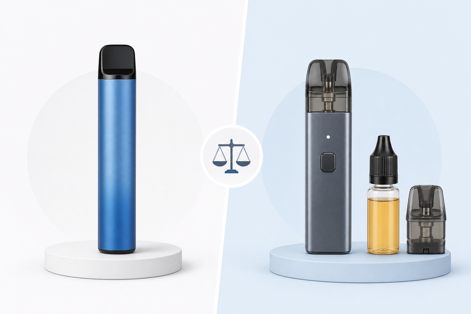 拋棄式與換彈式設備對比示意